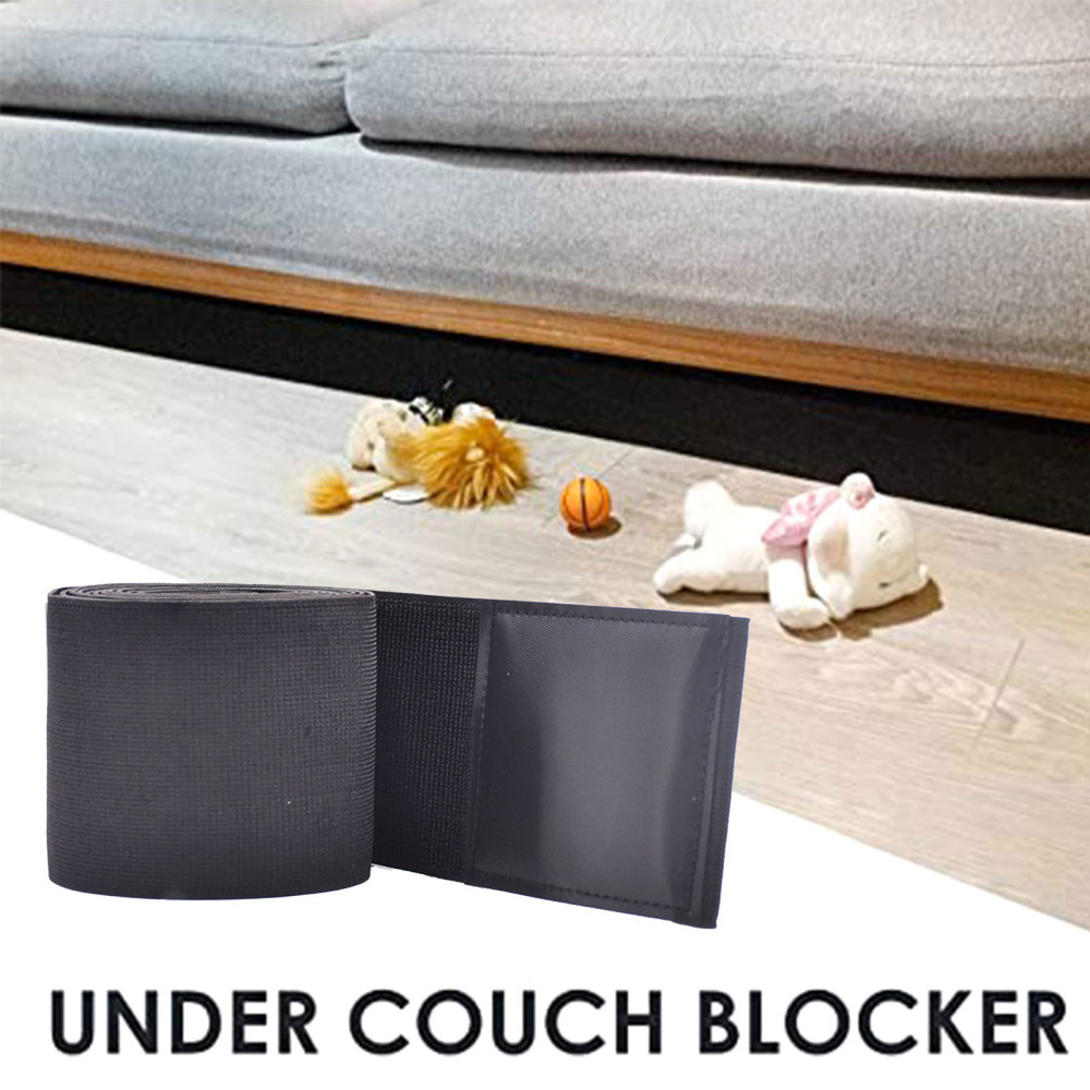 Toy Blocker for Under Couch Elastic Easy to Install Block Gap Wide Black Strap for Sliding Sofas, Men's, Size: One Size